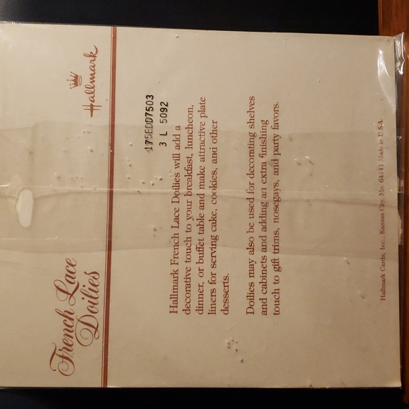 HALLMARK French Lace 6" Doilies - 1 Pkg of 20 - VTG NIP - Picture 6 of 6